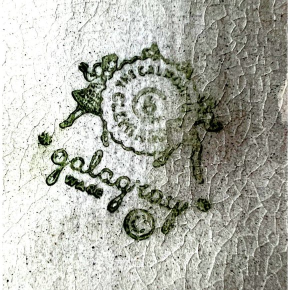 Holland Dutch Print Galagray Ware Serving Dish Tray CALIFORNIA CLEMINSONS 12" L - Picture 7 of 7